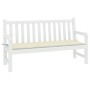 Garden bench cushion Oxford fabric cream 200x50x3 cm by , Cushions for chairs and sofas - Ref: Foro24-47609, Price: 33,44 €, ...