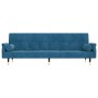 Sofa bed with blue velvet cushions by , Sofas - Ref: Foro24-351856, Price: 293,99 €, Discount: %