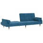 Sofa bed with blue velvet cushions by , Sofas - Ref: Foro24-351856, Price: 293,99 €, Discount: %