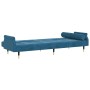 Sofá cama con cojines terciopelo azul de , Sofás - Ref: Foro24-351856, Precio: 293,99 €, Descuento: %