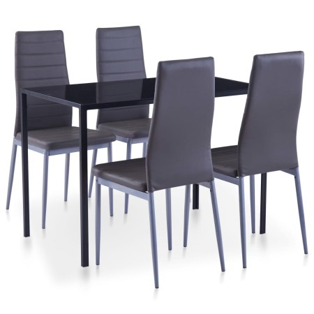 Conjunto de mesa y sillas de comedor 5 piezas gris de , muebles para cocinas y comedores - Ref: Foro24-281695, Precio: 219,37...