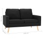 2-Sitzer-Sofa aus schwarzem Stoff von , Sofas - Ref: Foro24-288712, Preis: 235,31 €, Rabatt: %