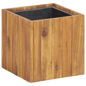 Solid acacia wood flower bed 24.5x24.5x25 cm by , Pots and planters - Ref: Foro24-46567, Price: 45,29 €, Discount: %