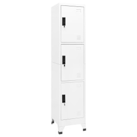 White steel locker 38x45x180 cm by , Lockers and storage cabinets - Ref: Foro24-339780, Price: 153,54 €, Discount: %