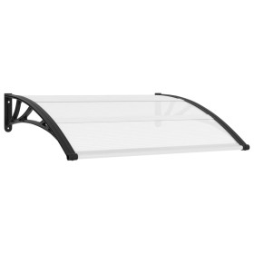 Black and transparent PC door canopy 120x75 cm by vidaXL, Awnings - Ref: Foro24-144813, Price: 56,62 €, Discount: %