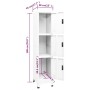 White steel locker 38x45x180 cm by , Lockers and storage cabinets - Ref: Foro24-339780, Price: 178,70 €, Discount: %