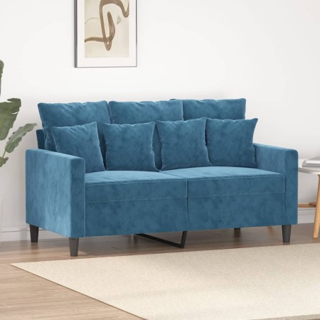 2 seater blue velvet sofa 120 cm by , Sofas - Ref: Foro24-359302, Price: 237,10 €, Discount: %