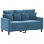 Sofá de 2 plazas terciopelo azul 120 cm de , Sofás - Ref: Foro24-359302, Precio: 227,99 €, Descuento: %