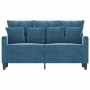 Sofá de 2 plazas terciopelo azul 120 cm de , Sofás - Ref: Foro24-359302, Precio: 237,10 €, Descuento: %