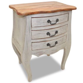 Mesita de noche de madera maciza reciclada de vidaXL, Mesitas de noche - Ref: Foro24-244504, Precio: 167,88 €, Descuento: %