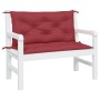 Gartenbankauflagen 2 Stück rot rot 100x50x7 cm von , Kissen für Stühle und Sofas - Ref: Foro24-315001, Preis: 44,90 €, Rabatt: %