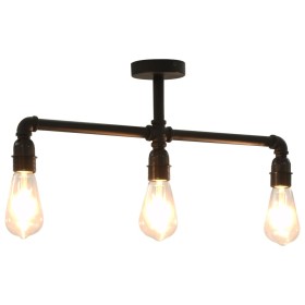 Schwarze Deckenleuchte mit 3 E27-Glühbirnen von vidaXL, Lampen - Ref: Foro24-281628, Preis: 43,67 €, Rabatt: %