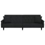 Sofá cama con reposabrazos terciopelo negro de , Sofás - Ref: Foro24-351948, Precio: 255,50 €, Descuento: %