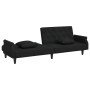 Black velvet sofa bed with armrests by , Sofas - Ref: Foro24-351948, Price: 278,99 €, Discount: %