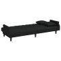 Sofá cama con reposabrazos terciopelo negro de , Sofás - Ref: Foro24-351948, Precio: 255,50 €, Descuento: %