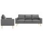 2-teilige Sofagarnitur aus hellgrauem Stoff von , Sofas - Ref: Foro24-3056634, Preis: 590,78 €, Rabatt: %