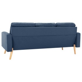 Blue fabric 3-piece sofa set by , Sofas - Ref: Foro24-3056648, Price: 788,99 €, Discount: %