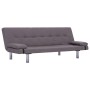 Sofá cama con dos almohadas de poliéster color gris topo de vidaXL, Sofás - Ref: Foro24-282192, Precio: 172,99 €, Descuento: %