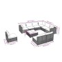 10-piece garden furniture set and gray synthetic rattan cushions by , Garden sets - Ref: Foro24-3102590, Price: 764,56 €, Dis...