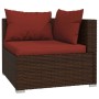 Garden furniture set 10 pieces and brown synthetic rattan cushions by , Garden sets - Ref: Foro24-3102571, Price: 943,99 €, D...