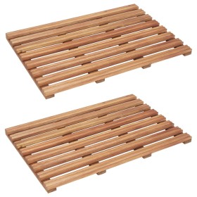 Bath mats 2 pcs solid acacia wood 56x37 cm by , Rugs and bath mats - Ref: Foro24-46574, Price: 40,91 €, Discount: %