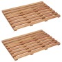 Bath mats 2 pcs solid acacia wood 56x37 cm by , Rugs and bath mats - Ref: Foro24-46574, Price: 41,33 €, Discount: %