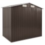 Cobertizo de jardín con estantería hierro marrón 205x130x183 cm de , Cobertizos - Ref: Foro24-47105, Precio: 254,54 €, Descue...