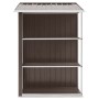 Garden shed with brown iron shelving 205x130x183 cm by , Sheds - Ref: Foro24-47105, Price: 254,54 €, Discount: %