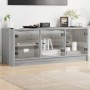 TV stand with Sonoma gray glass doors 102x37x42 cm by , TV Furniture - Ref: Foro24-836411, Price: 74,79 €, Discount: %