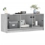 TV stand with Sonoma gray glass doors 102x37x42 cm by , TV Furniture - Ref: Foro24-836411, Price: 74,79 €, Discount: %