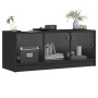 Mueble de TV con puertas de vidrio negro 102x37x42 cm de , Muebles TV - Ref: Foro24-836407, Precio: 74,87 €, Descuento: %