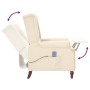 Liegender Massagesessel aus cremefarbenem Stoff von vidaXL, Elektrische Massagesessel - Ref: Foro24-282212, Preis: 240,74 €, ...