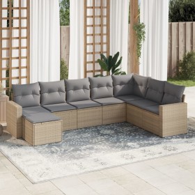 Garden sofa set with beige cushions 8 pcs PE rattan by , Modular outdoor sofas - Ref: Foro24-3251696, Price: 563,57 €, Discou...