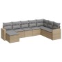 Gartensofa-Set mit beigen Kissen 8 Stück PE-Rattan von , Modulare Sofas für den Außenbereich - Ref: Foro24-3251696, Preis: 55...