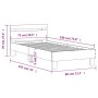 Smoked oak engineered wood bed with headboard 75x190 cm by , Beds and slatted bases - Ref: Foro24-838572, Price: 76,01 €, Dis...