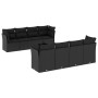 Set aus 8-teiligen Gartensofas und Kissen Kunstrattan schwarz von , Gartensets - Ref: Foro24-3217305, Preis: 547,86 €, Rabatt: %