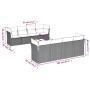 Set aus 8-teiligen Gartensofas und Kissen Kunstrattan schwarz von , Gartensets - Ref: Foro24-3217305, Preis: 547,86 €, Rabatt: %