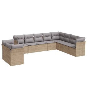 Set Gartensofas mit beigen Kissen 10 Stück synthetisches Rattan von , Gartensets - Ref: Foro24-3249698, Preis: 694,90 €, Raba...