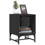 Mesitas de noche con puertas de vidrio 2 uds negro 35x37x50 cm de , Mesitas de noche - Ref: Foro24-836521, Precio: 61,84 €, D...