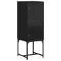 Armario auxiliar con puerta de vidrio negro 35x37x100 cm de , Aparadores - Ref: Foro24-836554, Precio: 56,79 €, Descuento: %