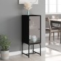 Armario auxiliar con puerta de vidrio negro 35x37x100 cm de , Aparadores - Ref: Foro24-836554, Precio: 56,79 €, Descuento: %