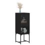 Armario auxiliar con puerta de vidrio negro 35x37x100 cm de , Aparadores - Ref: Foro24-836554, Precio: 56,79 €, Descuento: %