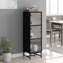 Sideboard with black glass doors 35x37x120 cm by , Sideboards - Ref: Foro24-836561, Price: 75,63 €, Discount: %