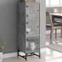 Sideboard with gray concrete glass doors 35x37x120 cm by , Sideboards - Ref: Foro24-836563, Price: 67,52 €, Discount: %