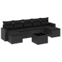 Set aus 8-teiligen Gartensofas und Kissen Kunstrattan schwarz von , Modulare Sofas für den Außenbereich - Ref: Foro24-3251682...