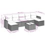 Set aus 8-teiligen Gartensofas und Kissen Kunstrattan schwarz von , Modulare Sofas für den Außenbereich - Ref: Foro24-3251682...