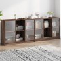 Shelf with brown oak wood doors 204x37x75 cm by , Bookcases and shelves - Ref: Foro24-3206537, Price: 202,80 €, Discount: %