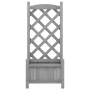 Planter with solid gray fir wood trellis by , Pots and planters - Ref: Foro24-365483, Price: 42,99 €, Discount: %