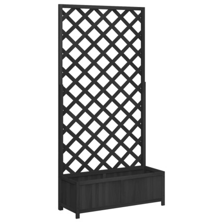 Planter with solid black spruce wood trellis by , Pots and planters - Ref: Foro24-365481, Price: 90,35 €, Discount: %