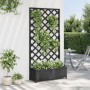 Planter with solid black spruce wood trellis by , Pots and planters - Ref: Foro24-365481, Price: 90,35 €, Discount: %